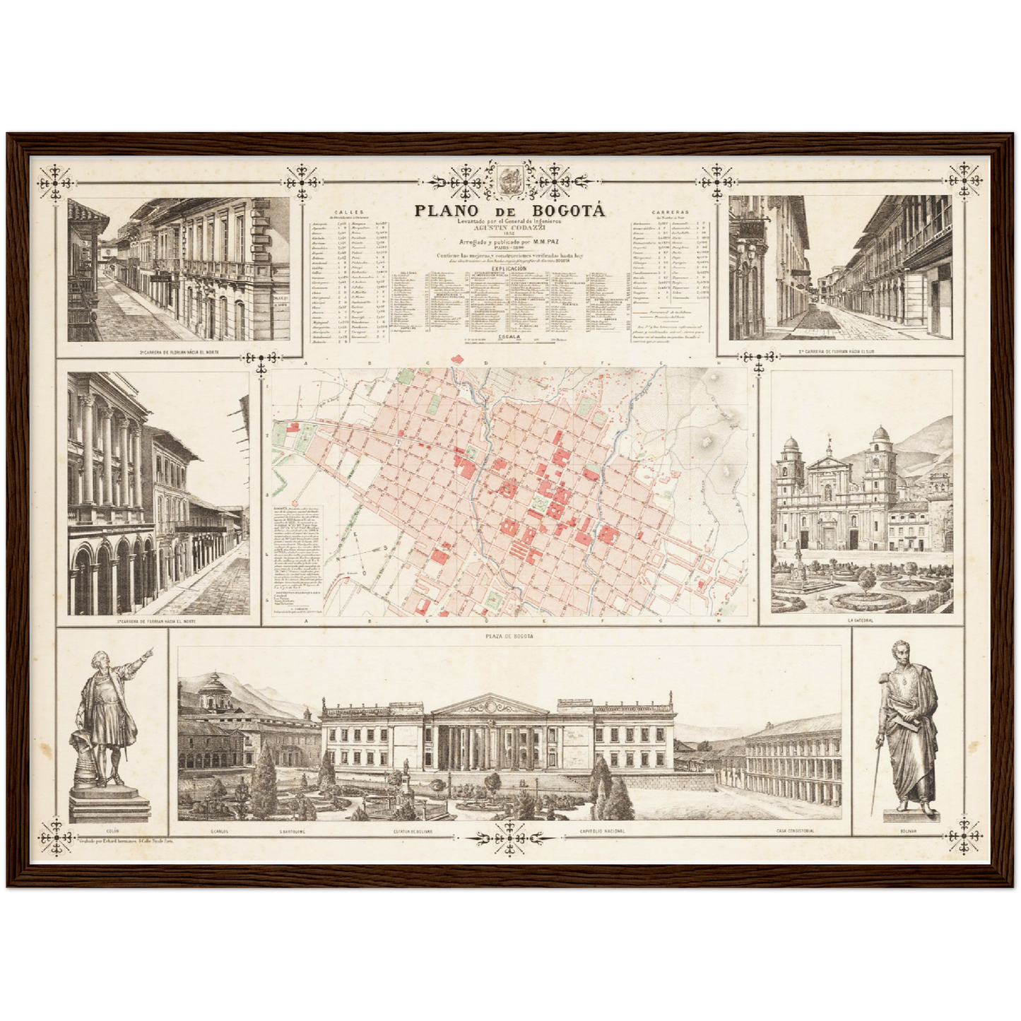 Historical city map  Test product horizontal 3 sizes