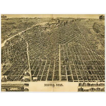 Historical city map  Test product horizontal 3 sizes