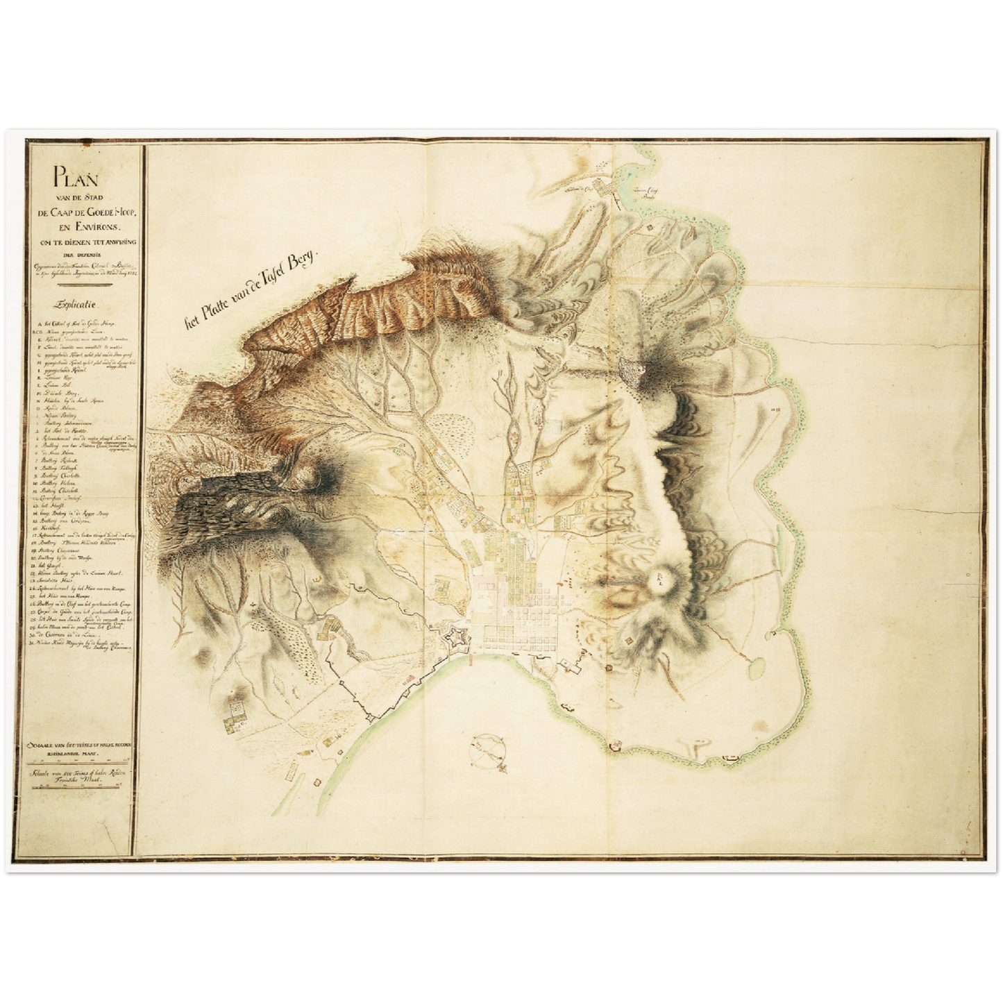 Historical city map  Test product horizontal 3 sizes