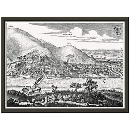 Historical city map  Test product horizontal 3 sizes