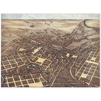 Historical city map  Test product horizontal 3 sizes