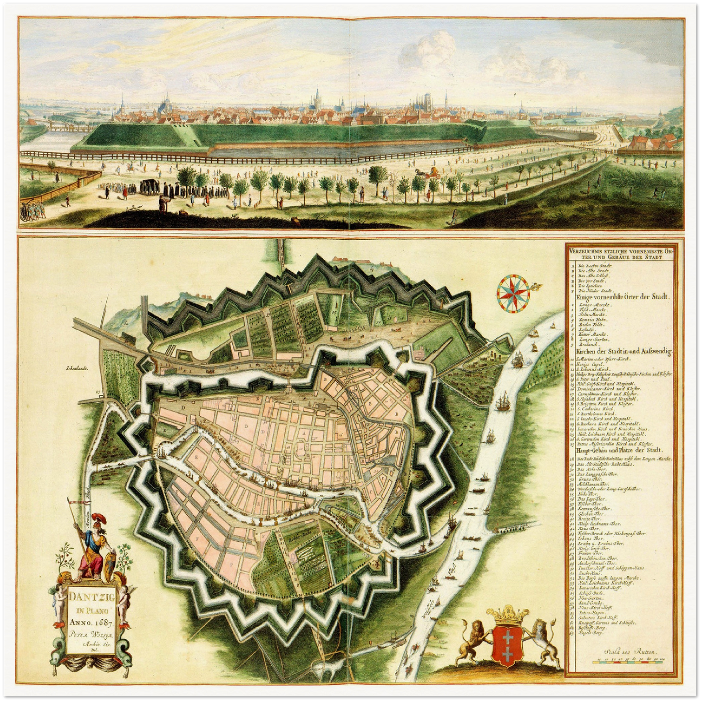 Historical city map  Test product horizontal 3 sizes