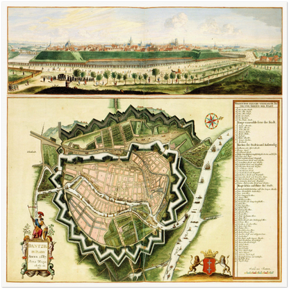 Historical city map  Test product horizontal 3 sizes