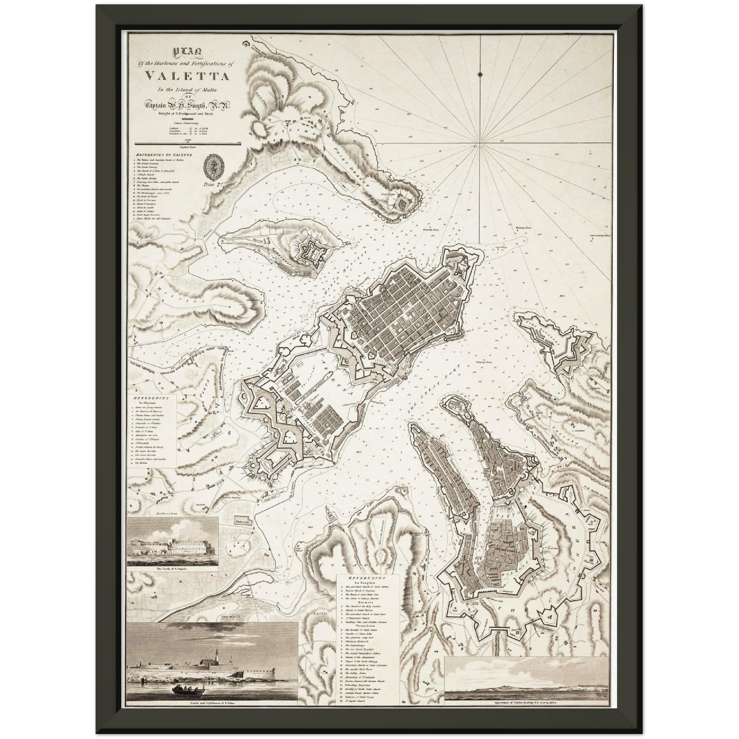 Historical city map  Test product horizontal 3 sizes