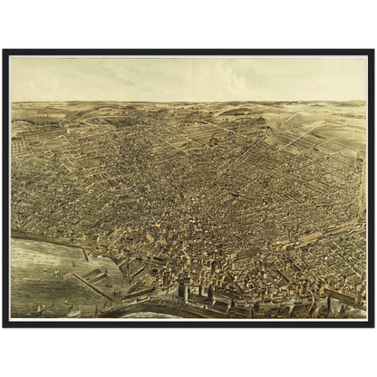 Historische Stadtansicht Buffalo um 1880