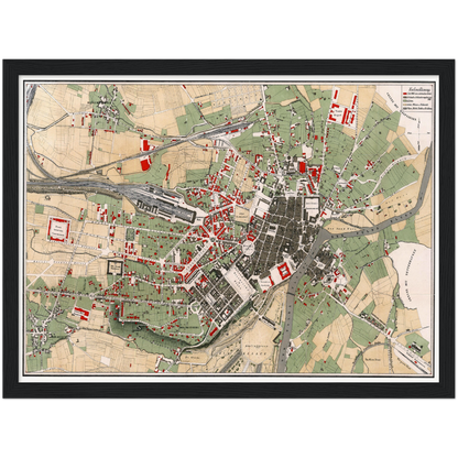 Historical city map  Test product horizontal 3 sizes