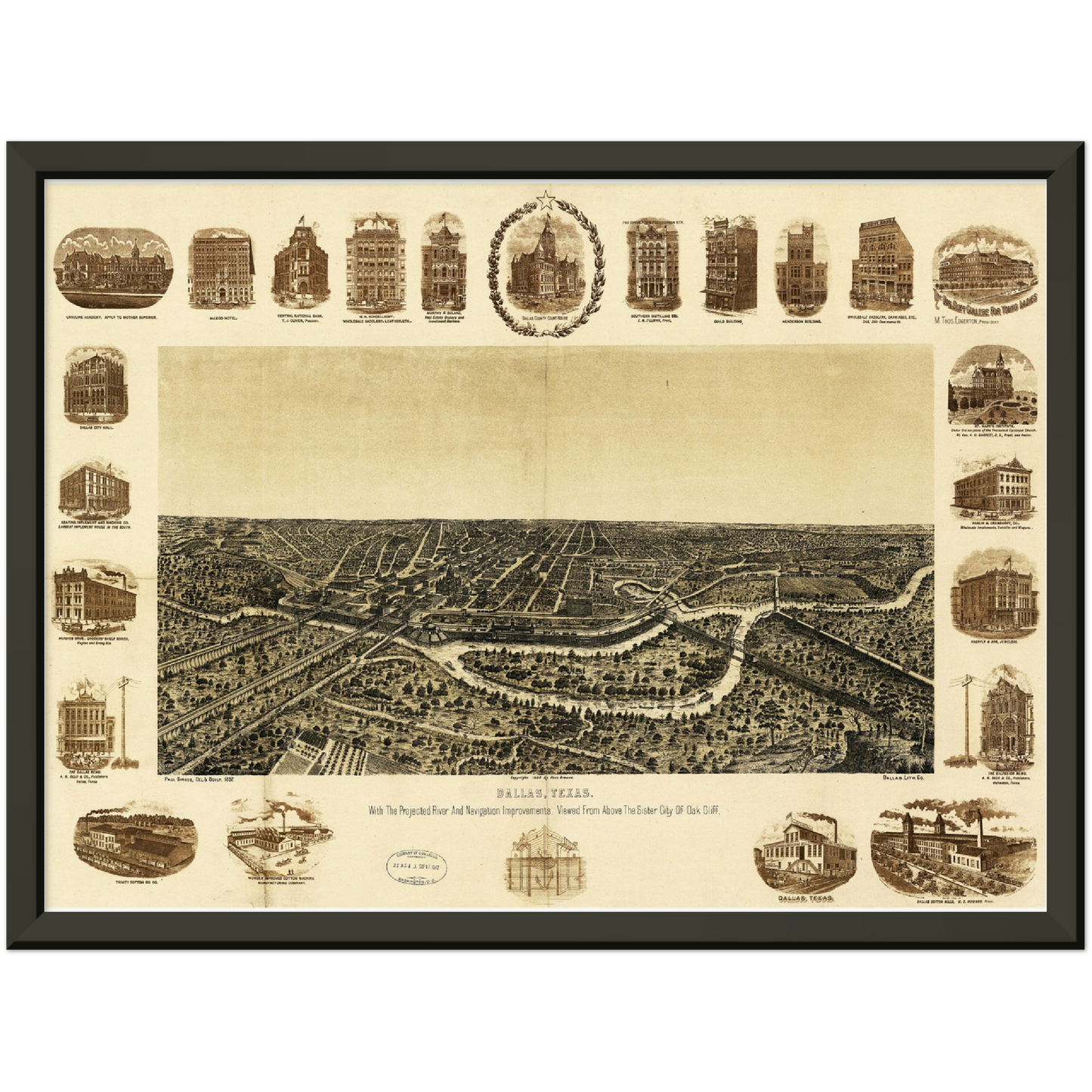 Historical city map  Test product horizontal 3 sizes