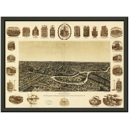 Historical city map  Test product horizontal 3 sizes