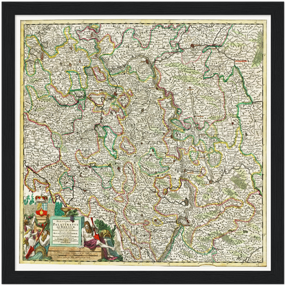 Historical city map  Test product horizontal 3 sizes