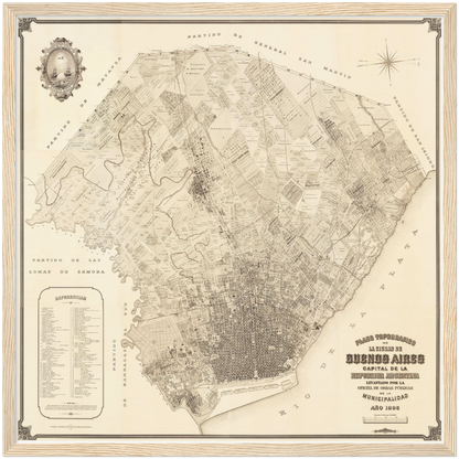Historical city map  Test product horizontal 3 sizes