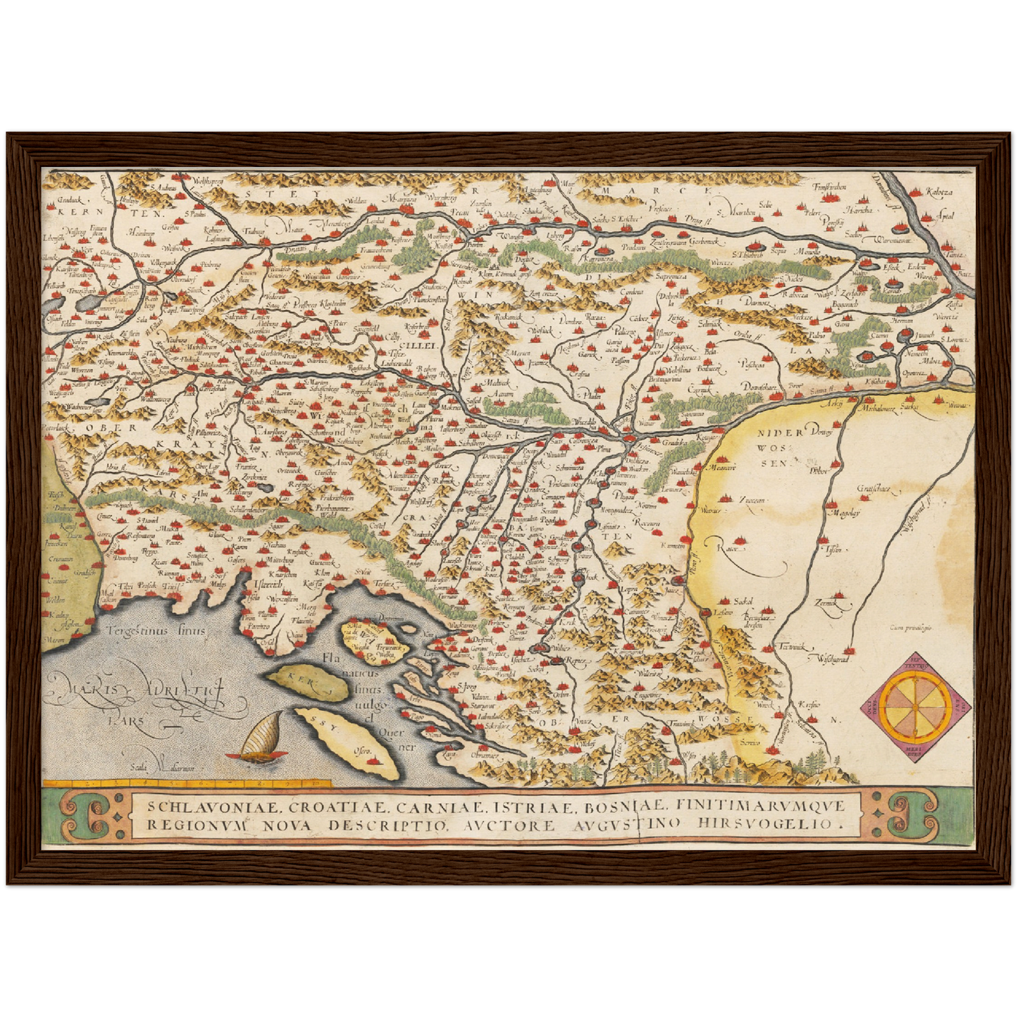 Historische Landkarte Kroatien um 1609