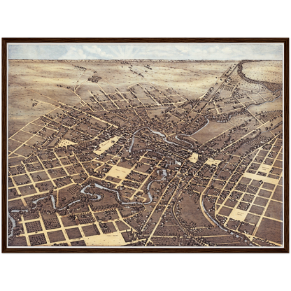 Historical city map  Test product horizontal 3 sizes