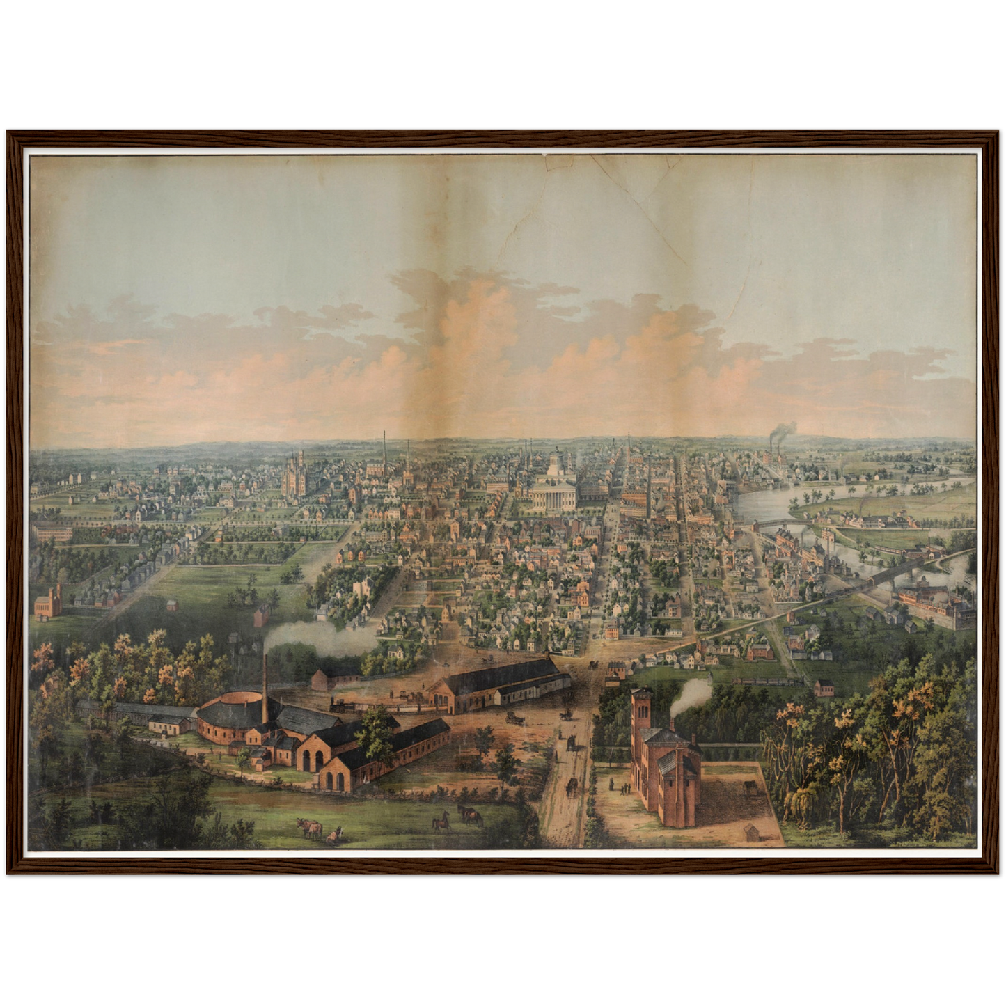 Historical city map  Test product horizontal 3 sizes