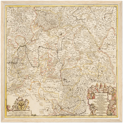 Historische Landkarte Franken um 1698
