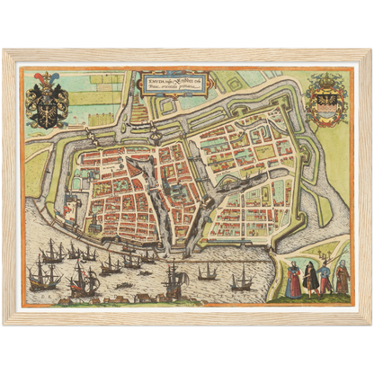 Historical city map  Test product horizontal 3 sizes