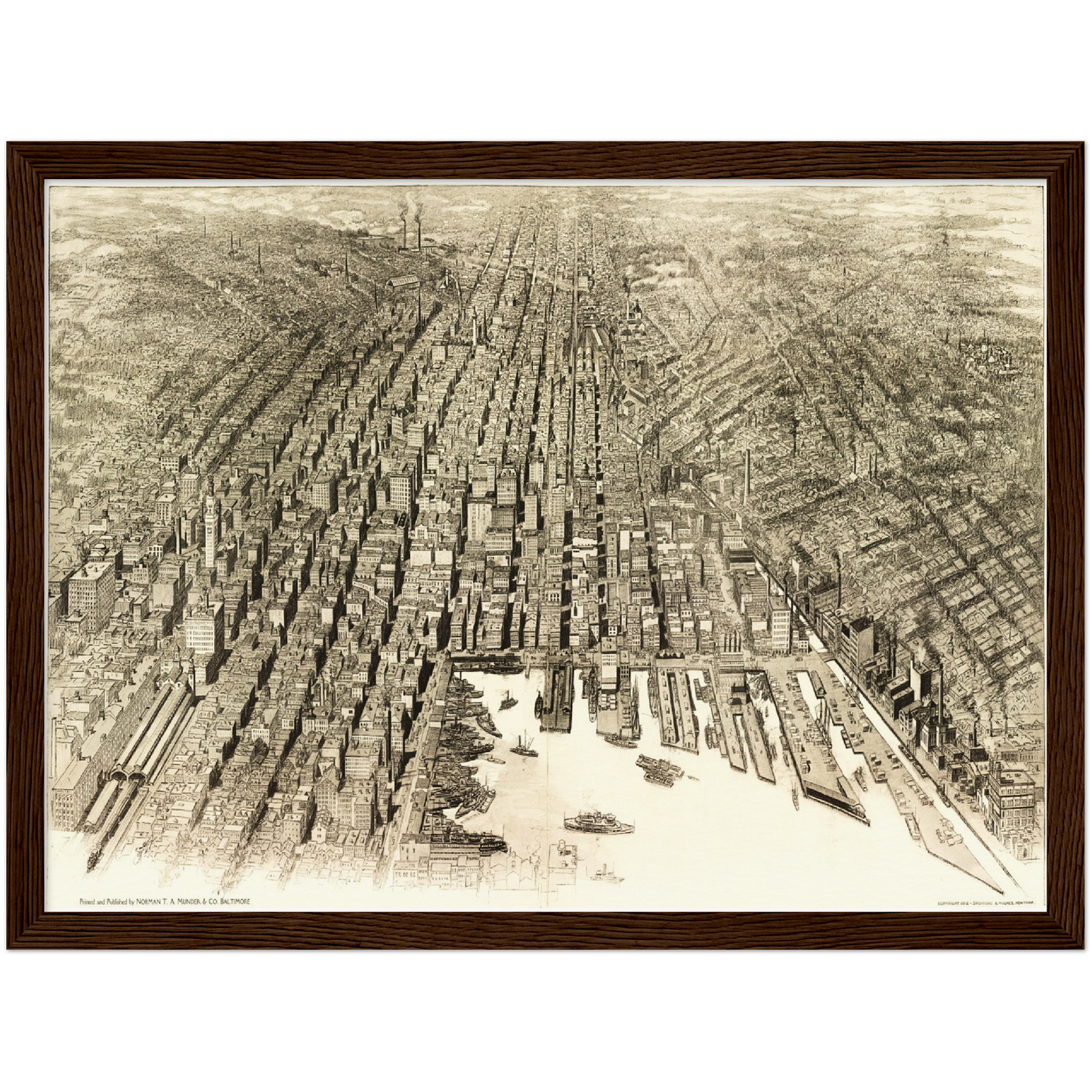 Historical city map  Test product horizontal 3 sizes