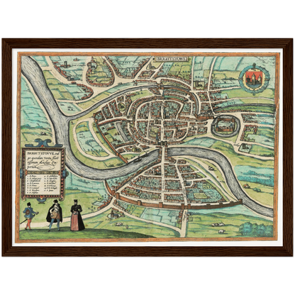Historical city map  Test product horizontal 3 sizes