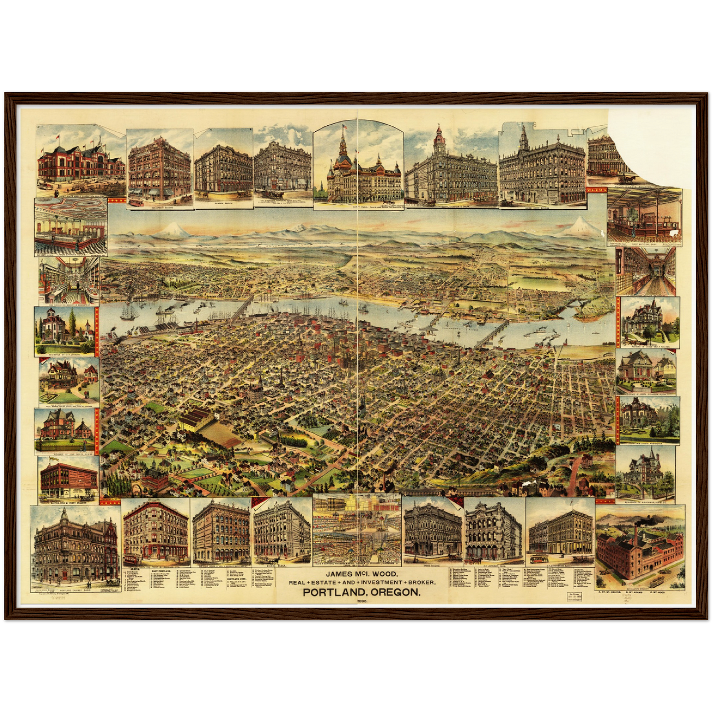 Historical city map  Test product horizontal 3 sizes