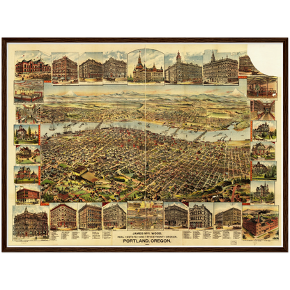 Historical city map  Test product horizontal 3 sizes