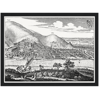 Historical city map  Test product horizontal 3 sizes