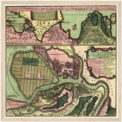 Historical city map  Test product horizontal 3 sizes