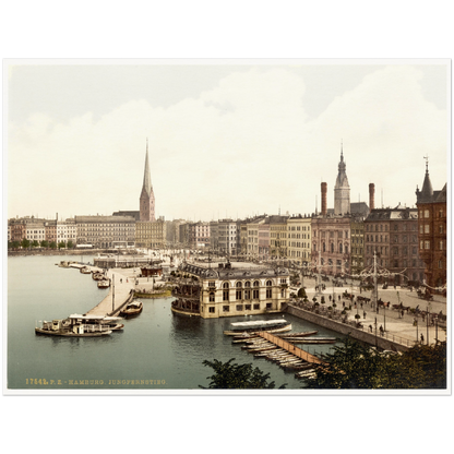 Historische Ansicht Hamburg Jungfernstieg um 1895
