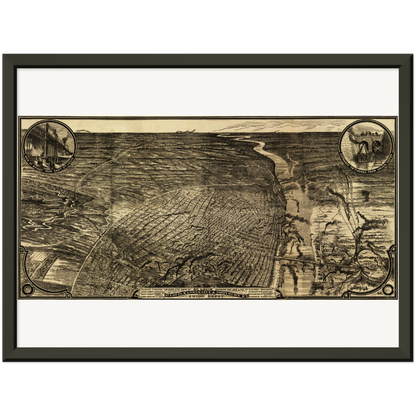 Historical city map  Test product horizontal 3 sizes