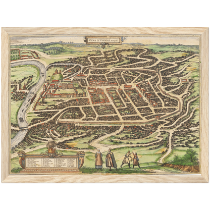 Historical city map  Test product horizontal 3 sizes