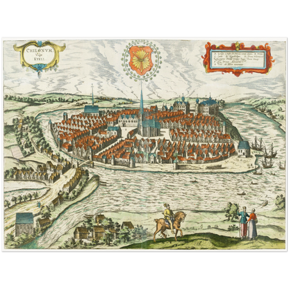 Historical city map  Test product horizontal 3 sizes