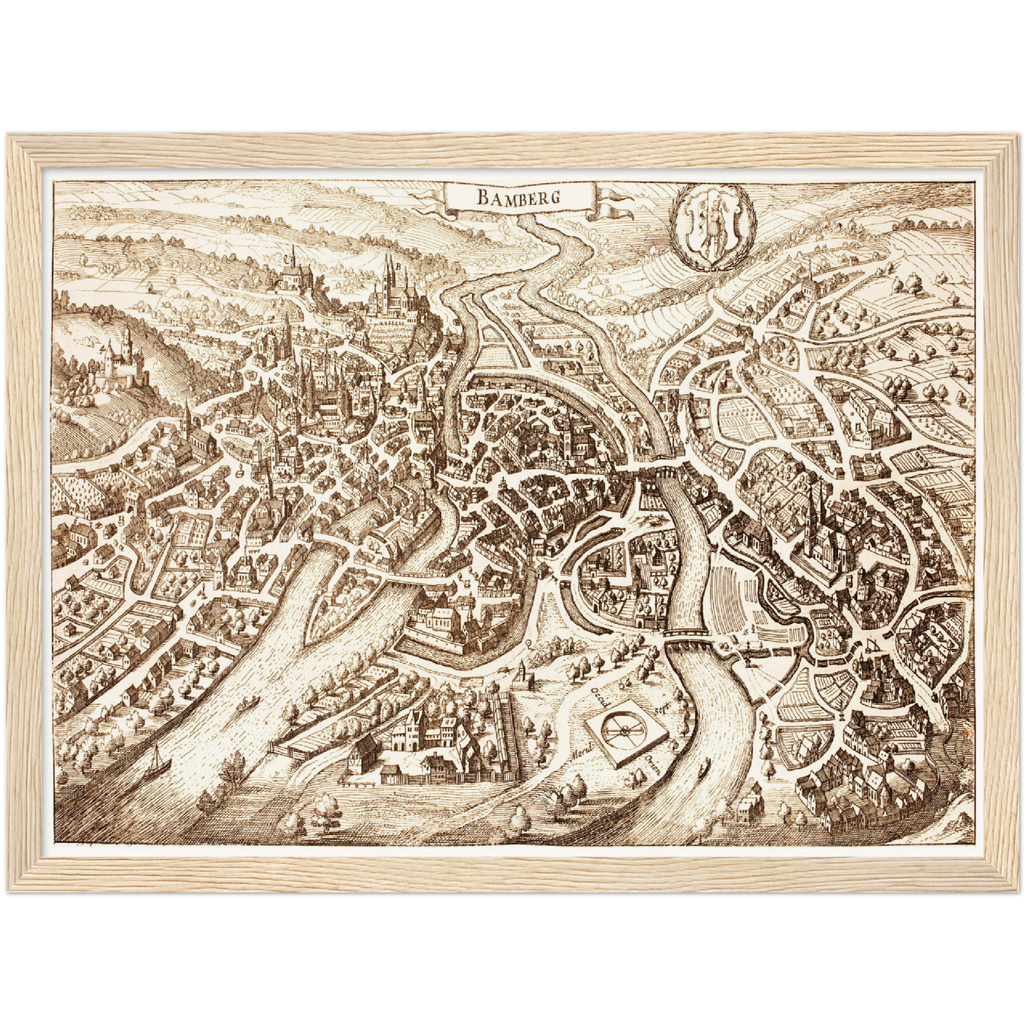 Historical city map  Test product horizontal 3 sizes