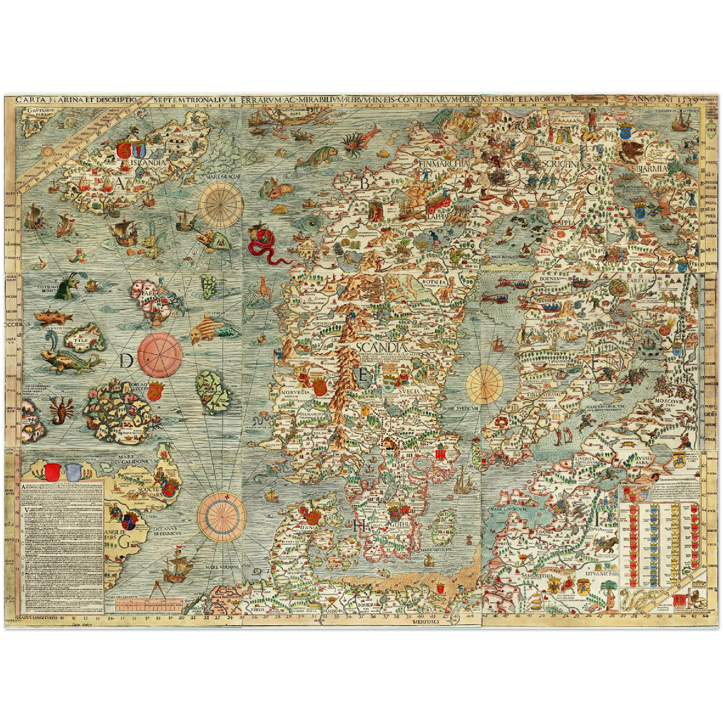 Historical city map  Test product horizontal 3 sizes