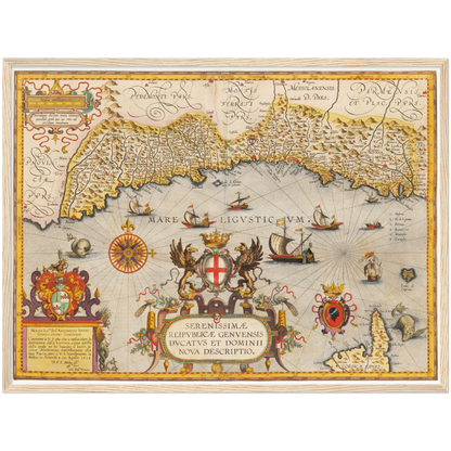 Historische Landkarte Ligurien um 1609