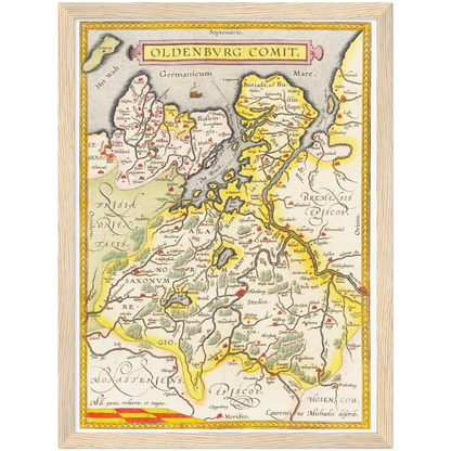 Historical city map  Test product horizontal 3 sizes