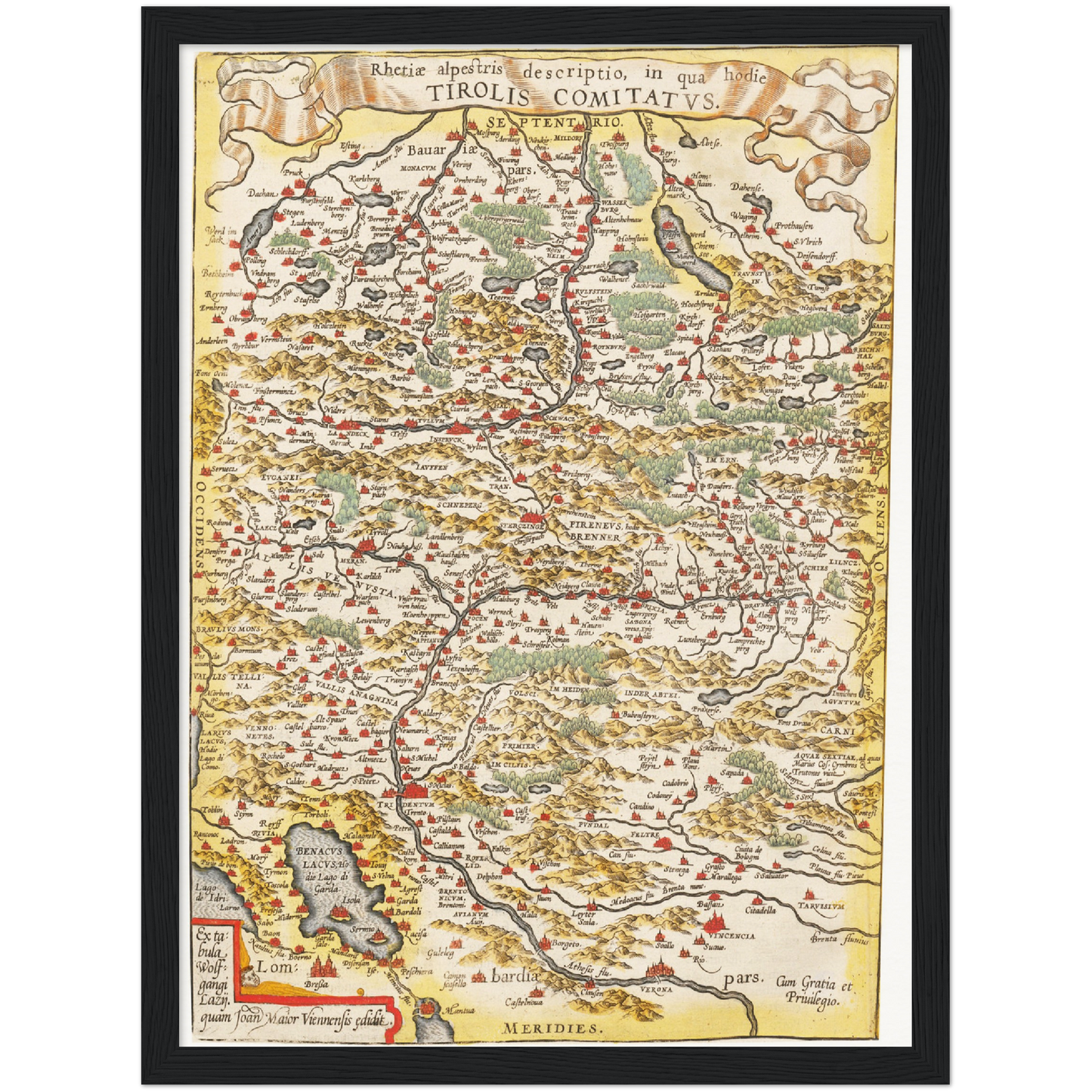 Historical city map  Test product horizontal 3 sizes