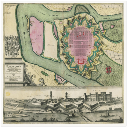 Historical city map  Test product horizontal 3 sizes