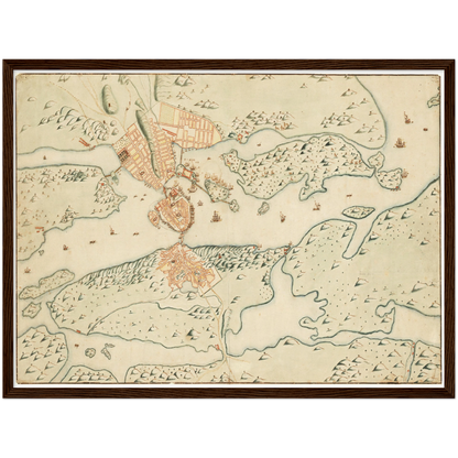 Historical city map  Test product horizontal 3 sizes