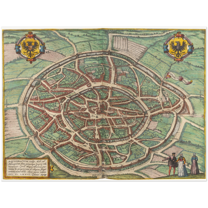 Historical city map  Test product horizontal 3 sizes