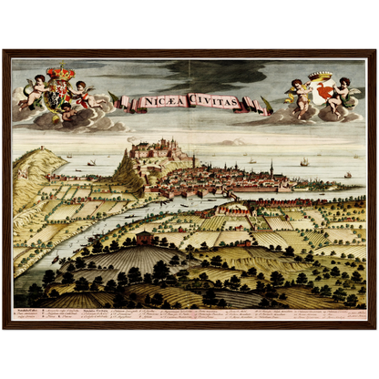 Historischer Stadtansicht Nizza um 1700