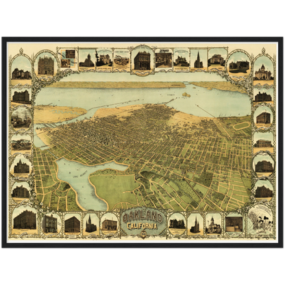 Historical city map  Test product horizontal 3 sizes