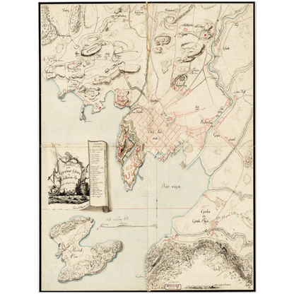 Historical city map  Test product horizontal 3 sizes