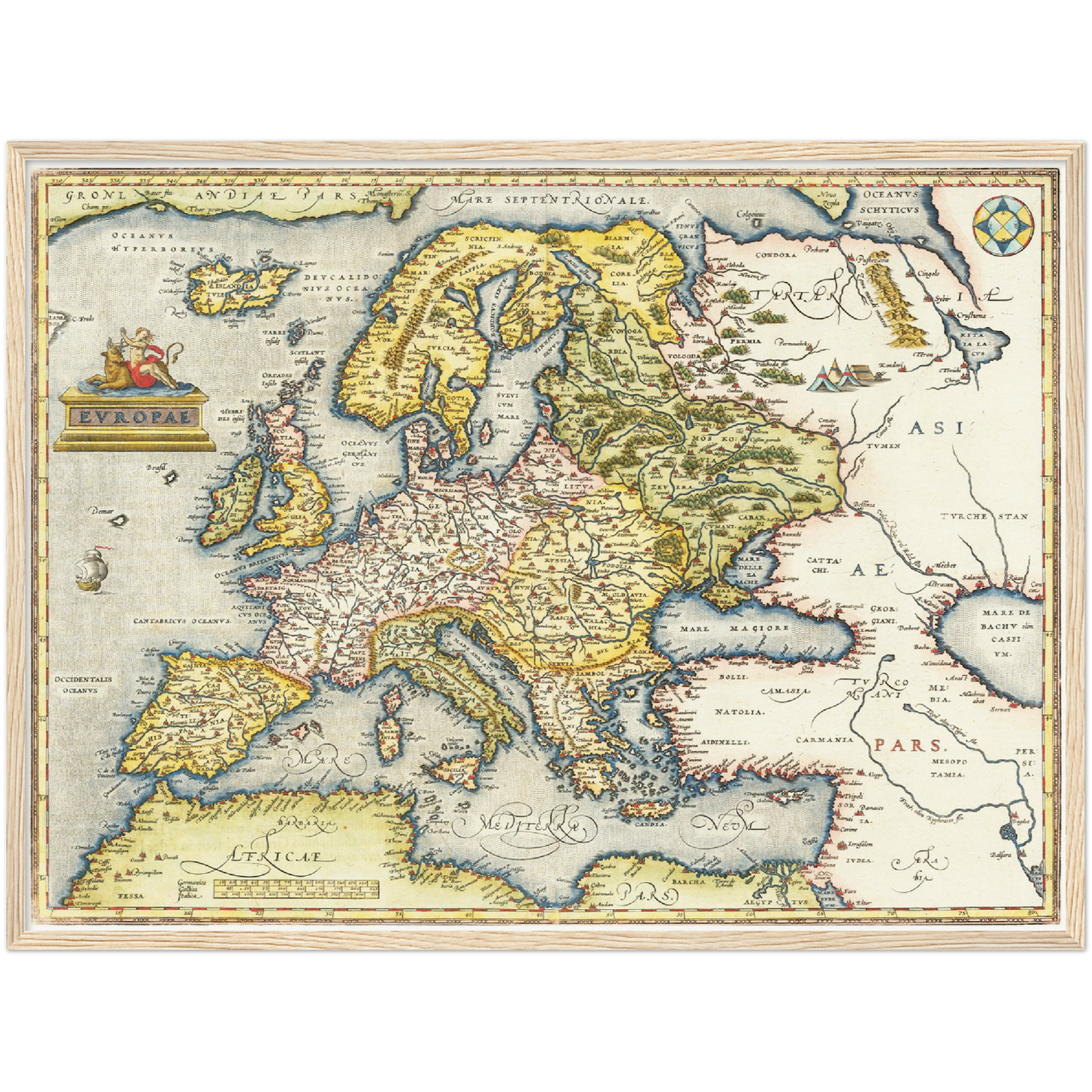 Historische Europakarte um 1570