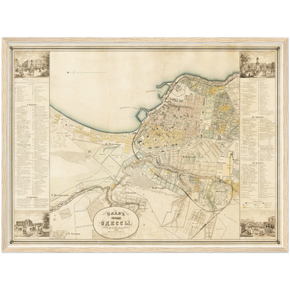 Historischer Stadtplan Odessa um 1864