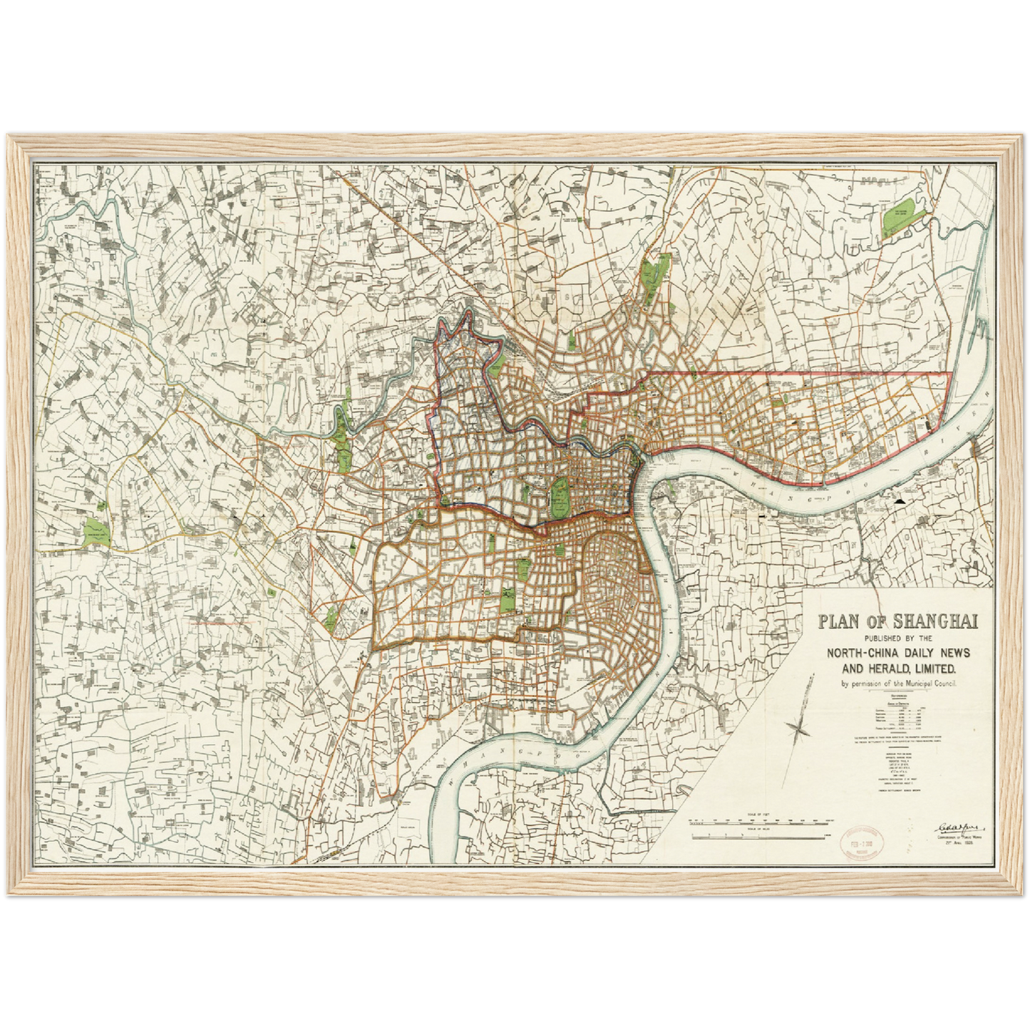 Historical city map  Test product horizontal 3 sizes