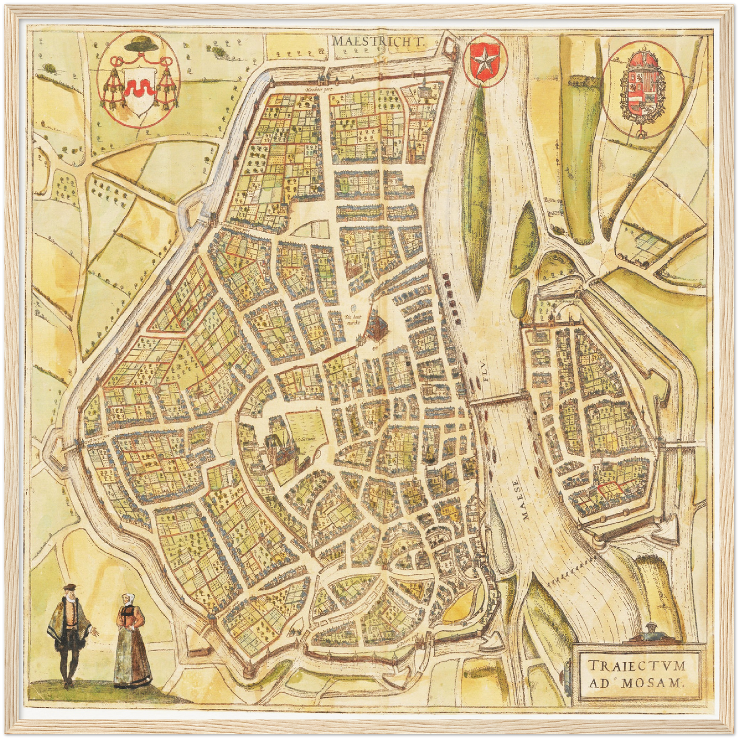 Historical city map  Test product horizontal 3 sizes