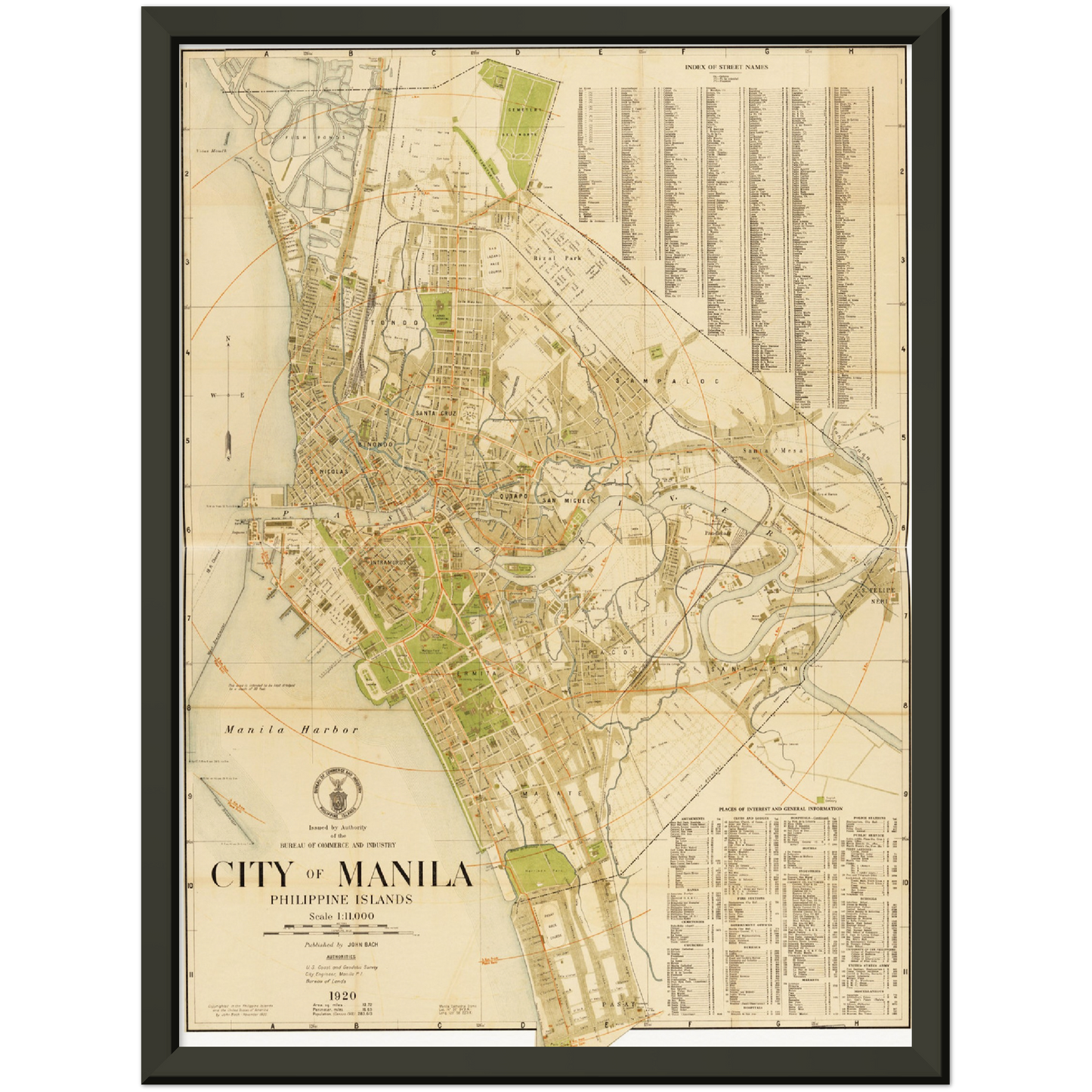 Historical city map  Test product horizontal 3 sizes