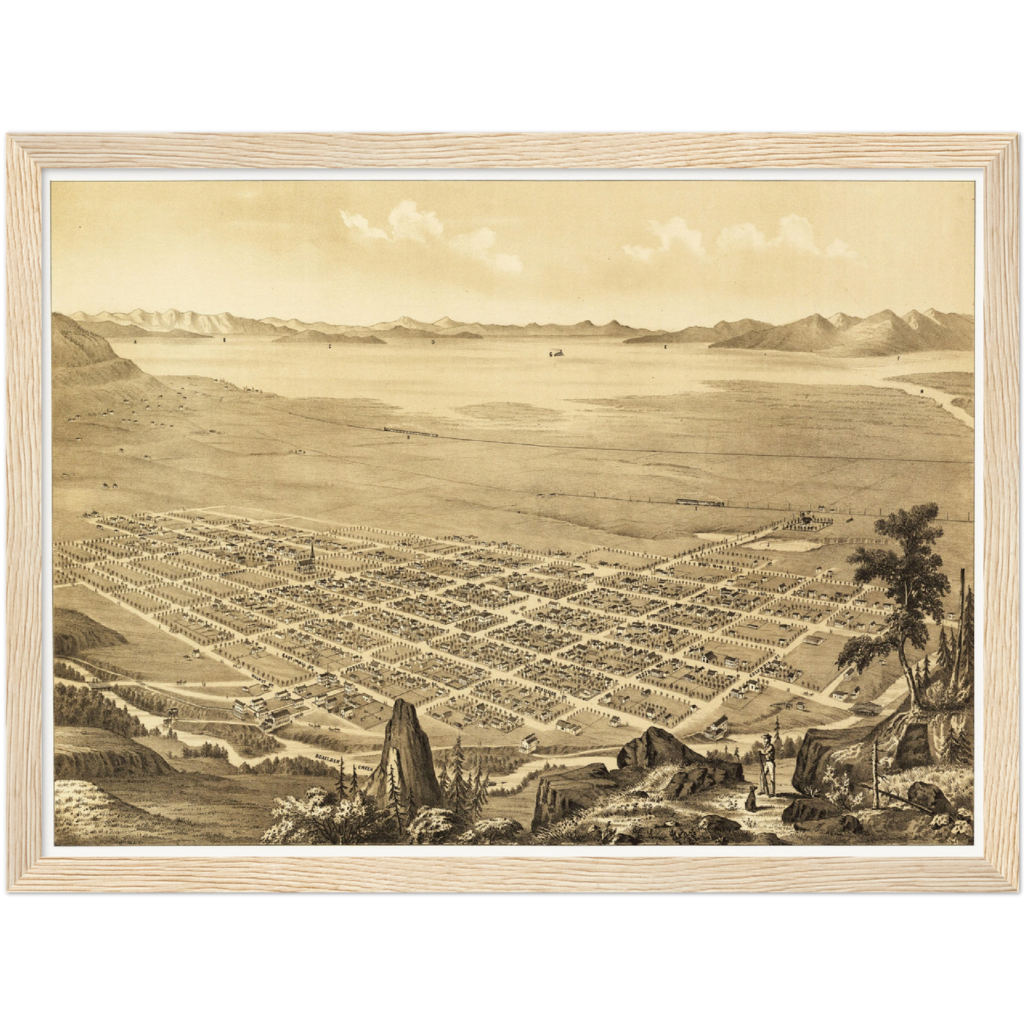 Historical city map  Test product horizontal 3 sizes