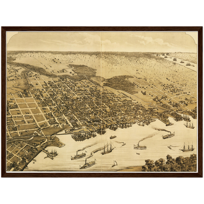 Historical city map  Test product horizontal 3 sizes