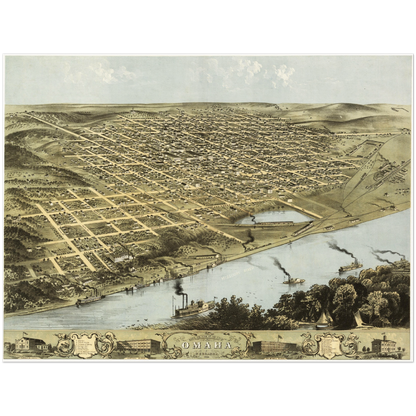 Historical city map  Test product horizontal 3 sizes