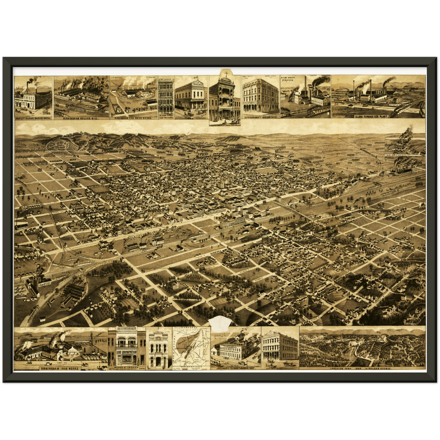 Historical city map  Test product horizontal 3 sizes