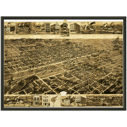 Historical city map  Test product horizontal 3 sizes